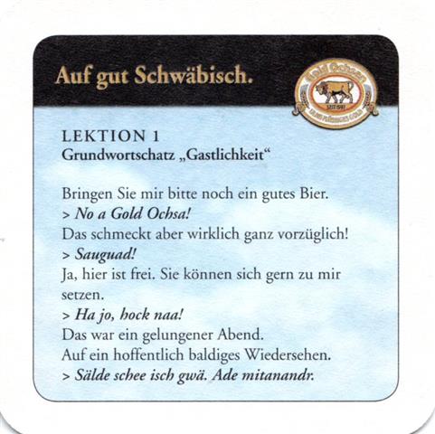 ulm (ul-bwü) gold ochsen (schwäbisch) 1b7b (quad185-lektion 1)